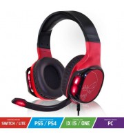 Auriculares Gaming  con Micrófono Spirit of Gamer Elite-H60/ Jack  3.5/ USB 2.0/ Rojo