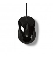 Ratón con Cable para escritorio | 1000 ppp | 3 botones | Negro