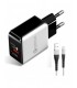 Cargador USB 3,1A 1USB Blanco con cable Lightning 3A