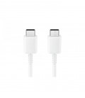 Cable USB 2.0 Tipo-C Samsung EP-DA705BWEGWW/ USB Tipo-C Macho - USB Tipo-C Macho/ 1m/ Blanco