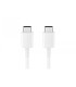 Cable USB 2.0 Tipo-C Samsung EP-DA705BWEGWW/ USB Tipo-C Macho - USB Tipo-C Macho/ 1m/ Blanco