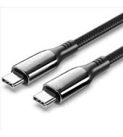 Cable USB 2.0 Tipo-C 5A 100W Vention TAEHF/ USB Tipo-C Macho - USB Tipo-C Macho/ Hasta 100W/ 480Mbps/ 1m/ Gris