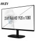 MSI Pro MP245V,  23,8' FHD, 1920 x 1080, 100 Hz, VA, Plano, Anti-Glare, 16:9, 300 nits, Negro